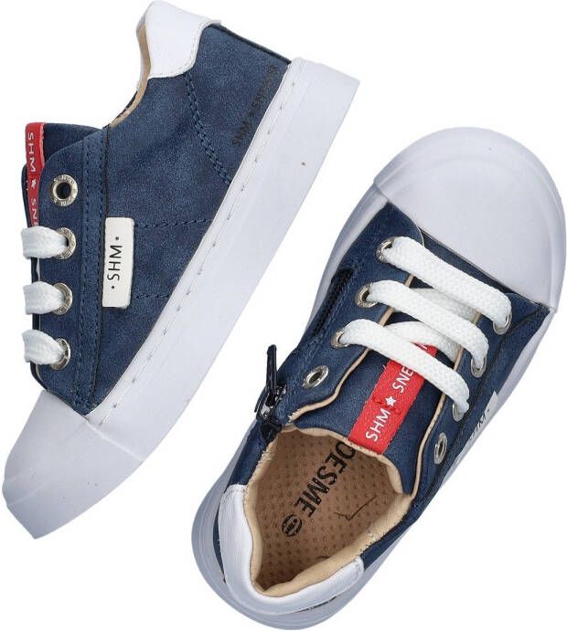 Shoesme leren sneakers donkerblauw Leer Effen 21 - Foto 8