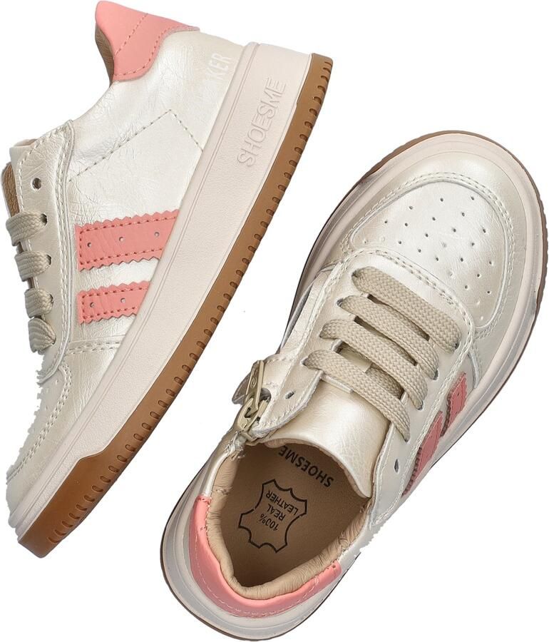 Shoesme Metallic Gouden Sneaker Sneakers Kinderen Meisjes Gold Pink Microfiber leer - Foto 3