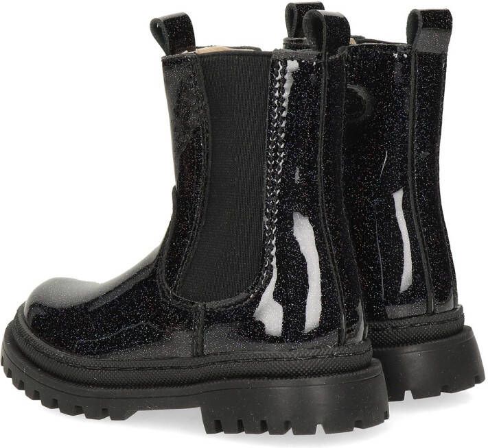 Shoesme lak chelsea boots met glitters zwart 24 | Enkelboot van - Foto 6