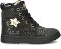 Shoesme leren veterboots zwart zilver Meisjes Leer All over print 22 - Zilver