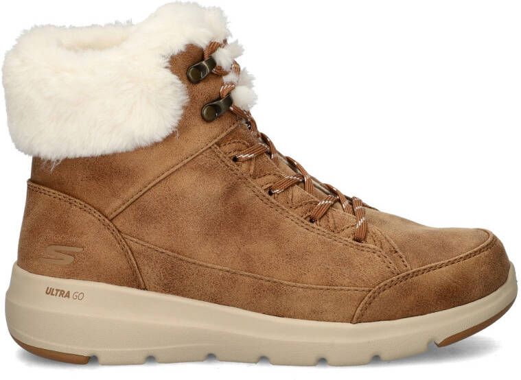 Skechers Glacial Ultra Cozyly Veterboot Vrouwen Bruin Cognac - Foto 5