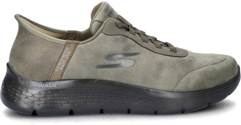 Skechers Go Walk Flex Hands Free Slip-In heren sneaker Kaki - Foto 4
