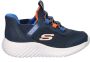 Skechers Slip-Ins: Bounder Brisk-Burst 403822L-NVBL voor meisje Marineblauw Sneakers Sportschoenen - Thumbnail 3