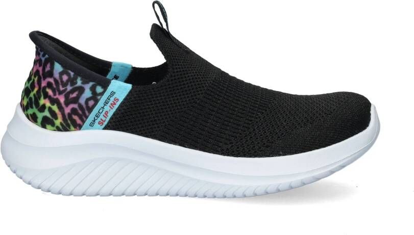 Skechers Ultra Flex 3.0 slip-on sneakers zwart Meisjes Textiel Meerkleurig 33 - Foto 9