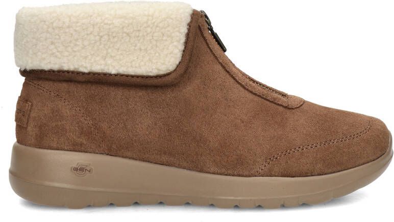 Skechers On-The-Go Joy gevoerde suède enkelboots cognac - Foto 6