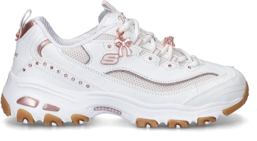 Skechers D'LITES 20TH ANNIVERSARY Dames Veterschoenen Wit Rose Gold - Foto 2