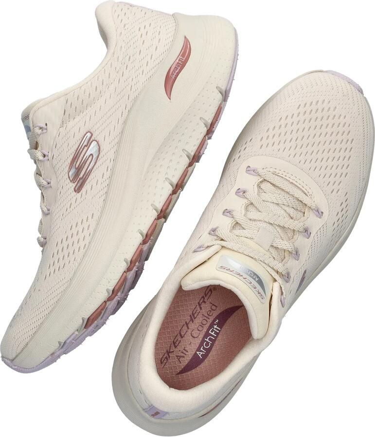 Skechers Arch Fit 2.0 Big League Dames Sneakers Gebroken Wit Roze - Foto 7