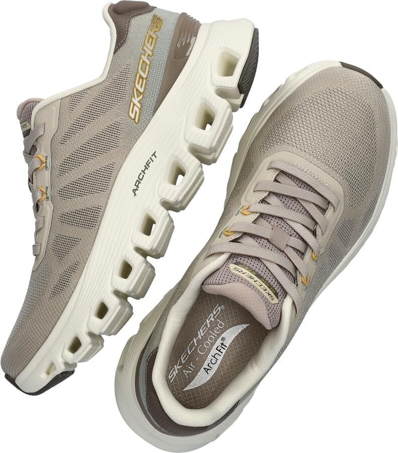 Skechers Arch Fit Glide-Step Wave Bremet heren sneaker Taupe - Foto 2