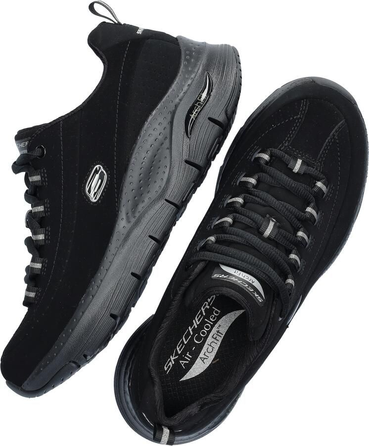 Skechers Arch Fit Metro Skyline 149147-BBK Vrouwen Zwart Sneakers - Foto 7