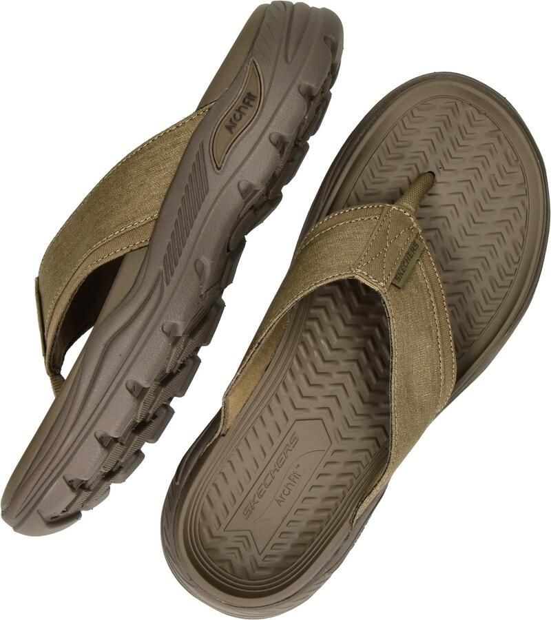 Skechers Arch Fit Motley SD heren slipper Taupe - Foto 2
