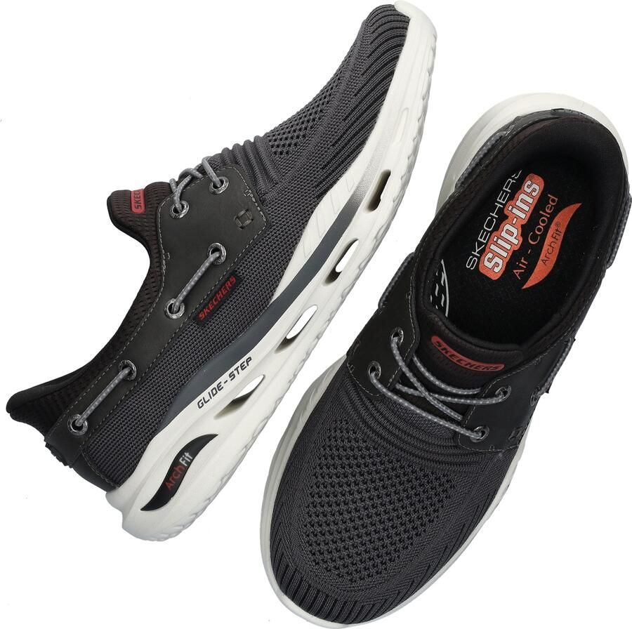 Skechers Arch Fit Orvan Starport heren sneaker Antraciet - Foto 3