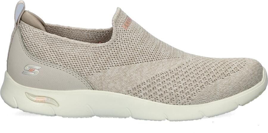 Skechers Arch Fit Refine Sneakers Don'T Go Dames Instappers Taupe - Foto 17