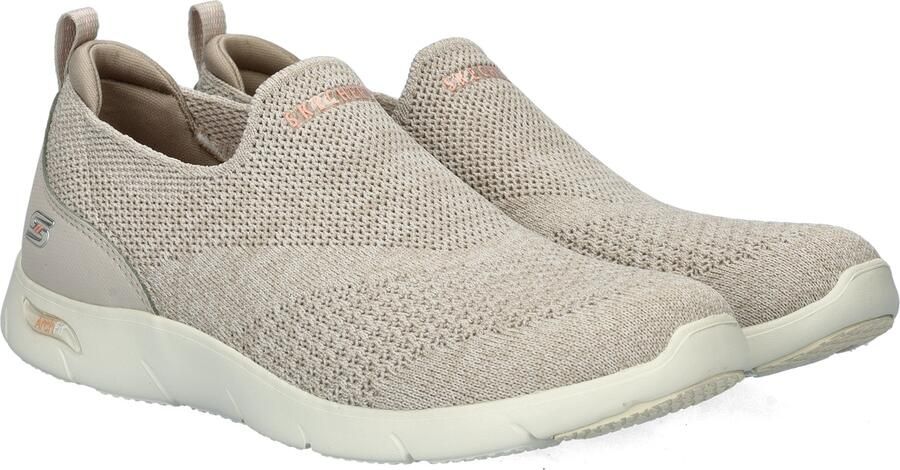 Skechers Arch Fit Refine Sneakers Don'T Go Dames Instappers Taupe - Foto 19