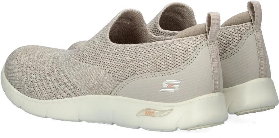 Skechers Arch Fit Refine Sneakers Don'T Go Dames Instappers Taupe - Foto 20