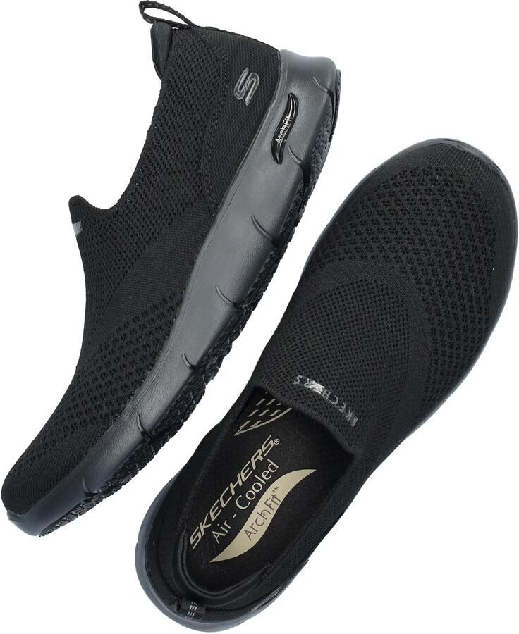 Skechers Arch Fit Refine Sneakers Don'T Go Dames Instappers Zwart - Foto 16