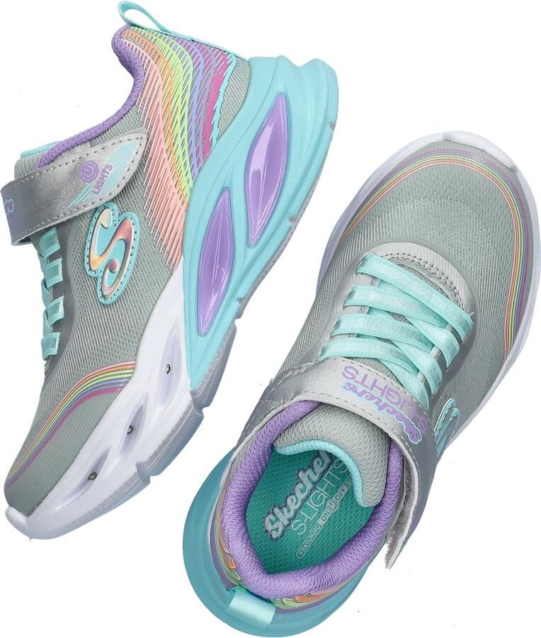 Skechers Cosmic Glow Rainbow Beam Sneakers Meisjes Blauw - Foto 3