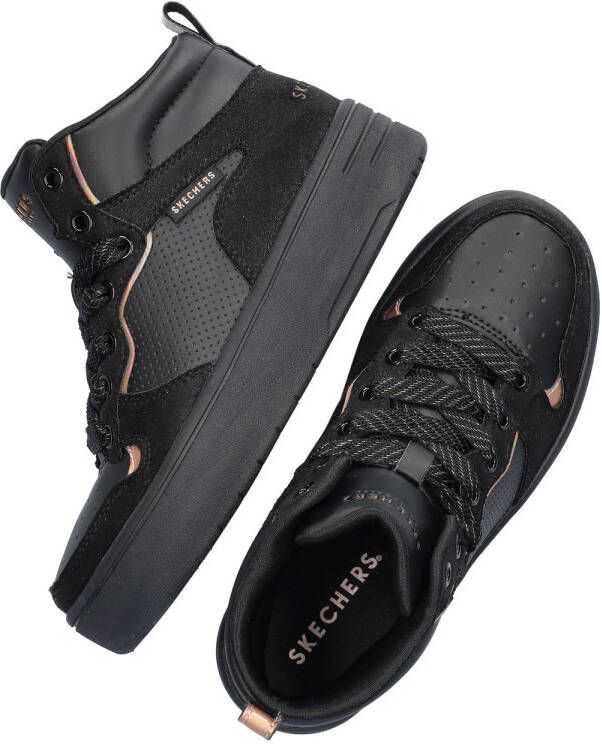 Skechers Court High sneakers zwart Meisjes Imitatieleer 34 - Foto 7