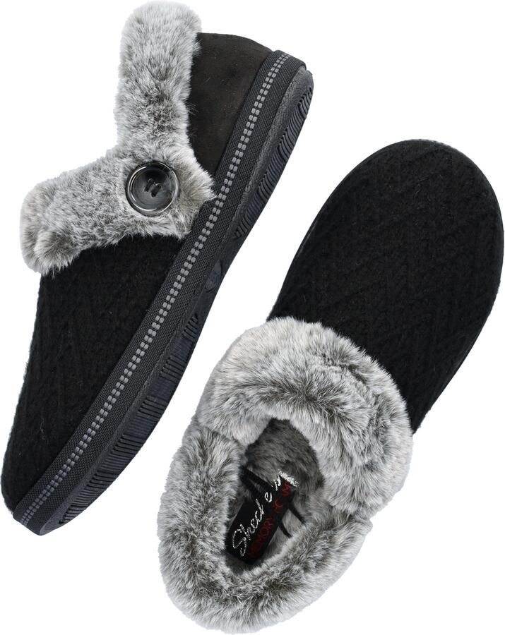 Skechers Cozy Campfire dames pantoffel Zwart