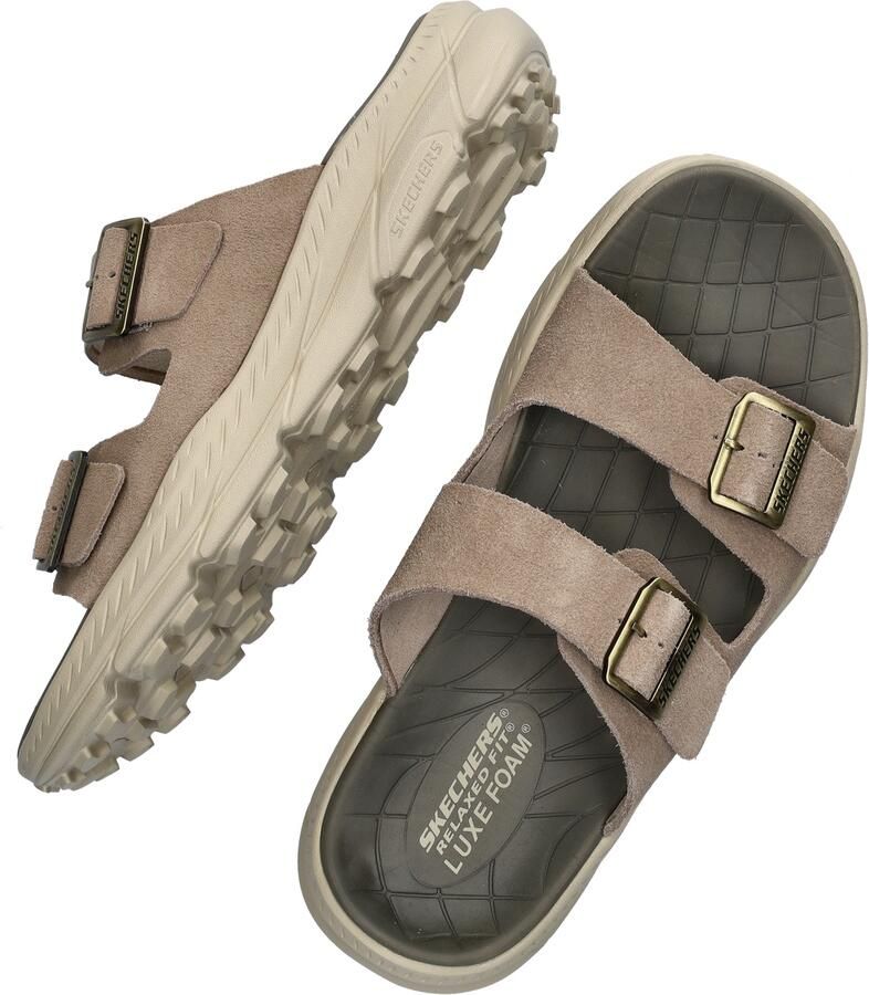 Skechers Delano heren slipper Taupe - Foto 3