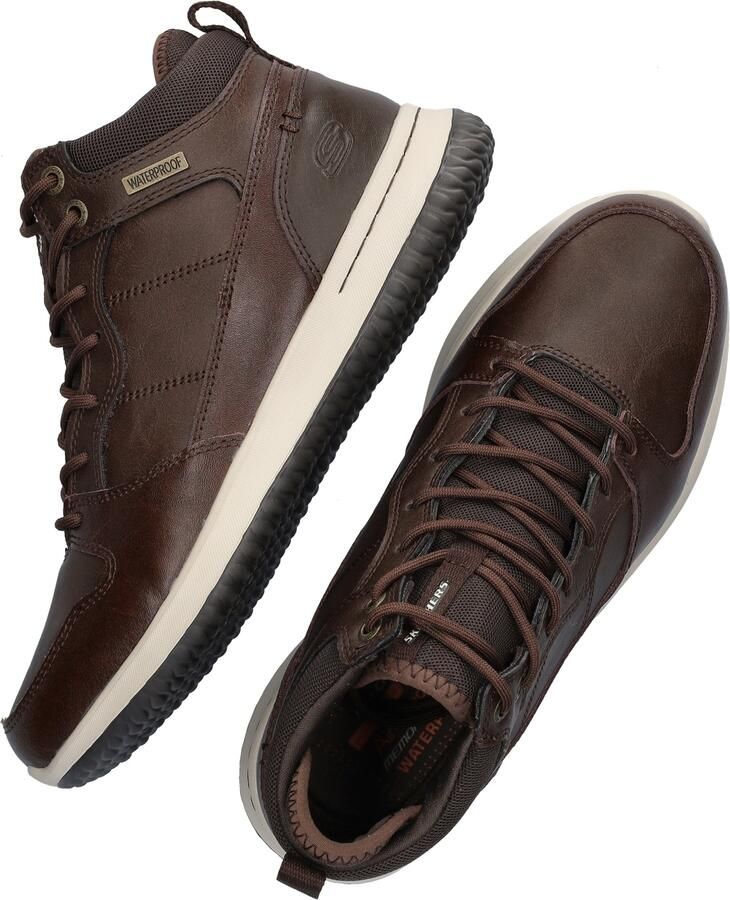 Skechers Delson Selecto 65801-CHOC Mannen Bruin Sneakers Laarsjes - Foto 5