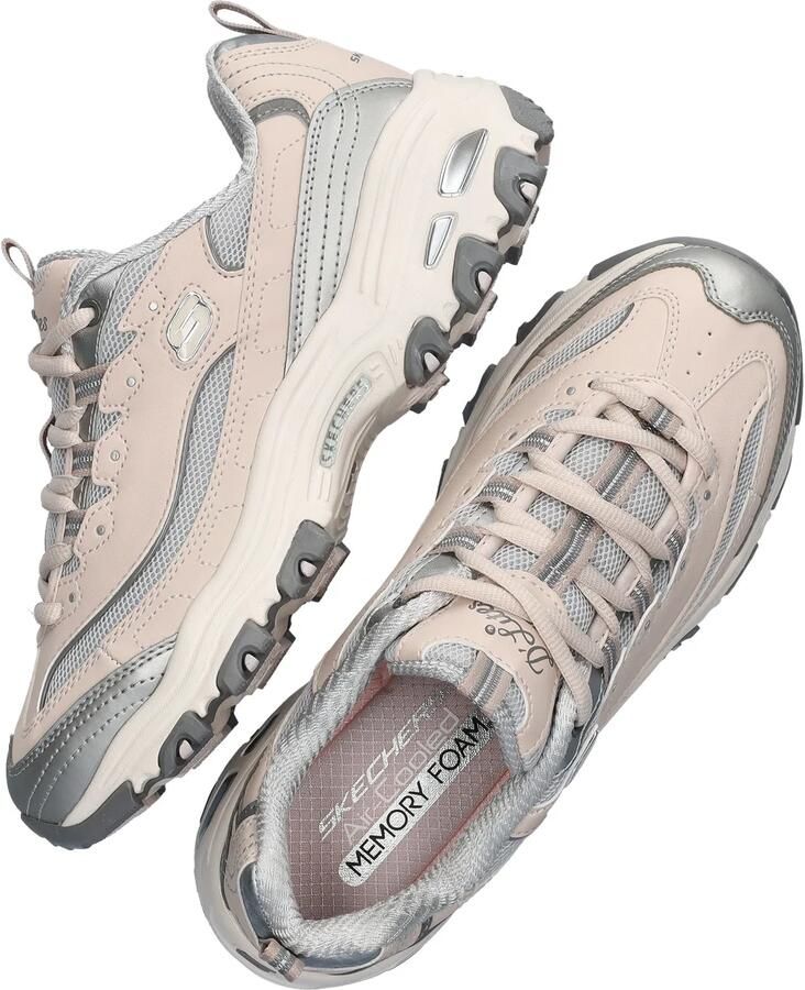 Skechers Sneakers D'LITES-CHROMATIC plateausneaker veterschoen met metallic accenten - Foto 6