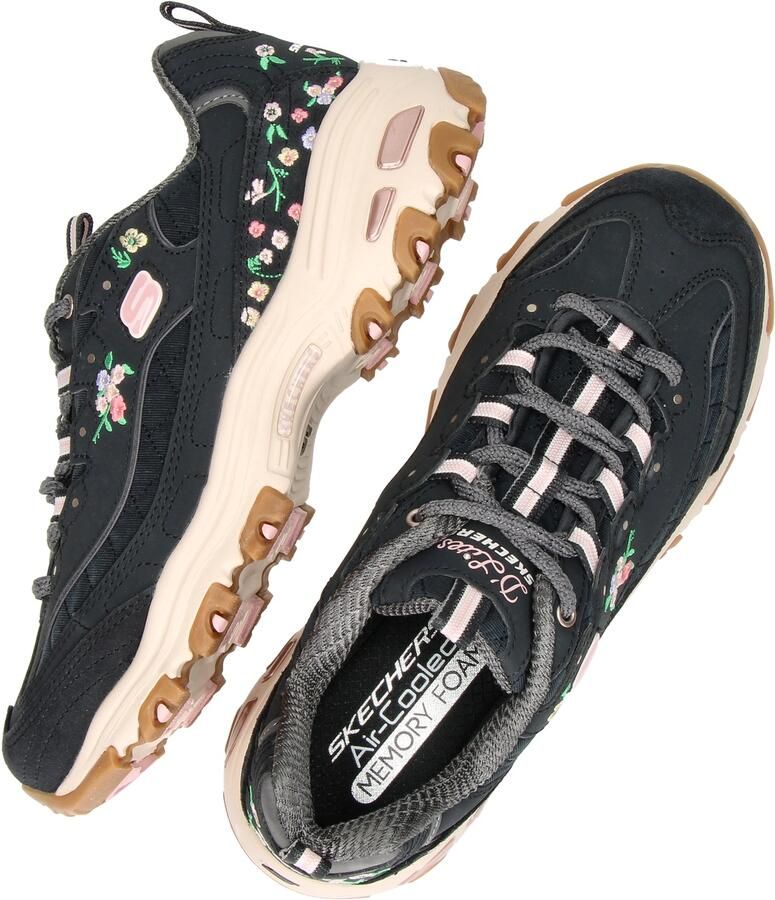 Skechers D'Lites Garden Chic dames sneaker Zwart - Foto 3