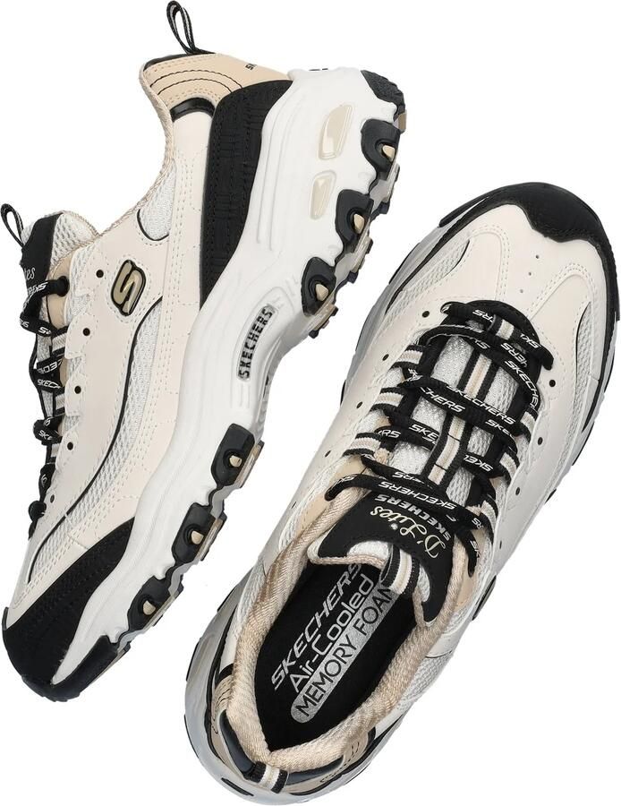 Skechers D Lites Retro Rewind Sneakers Dames Beige - Foto 12