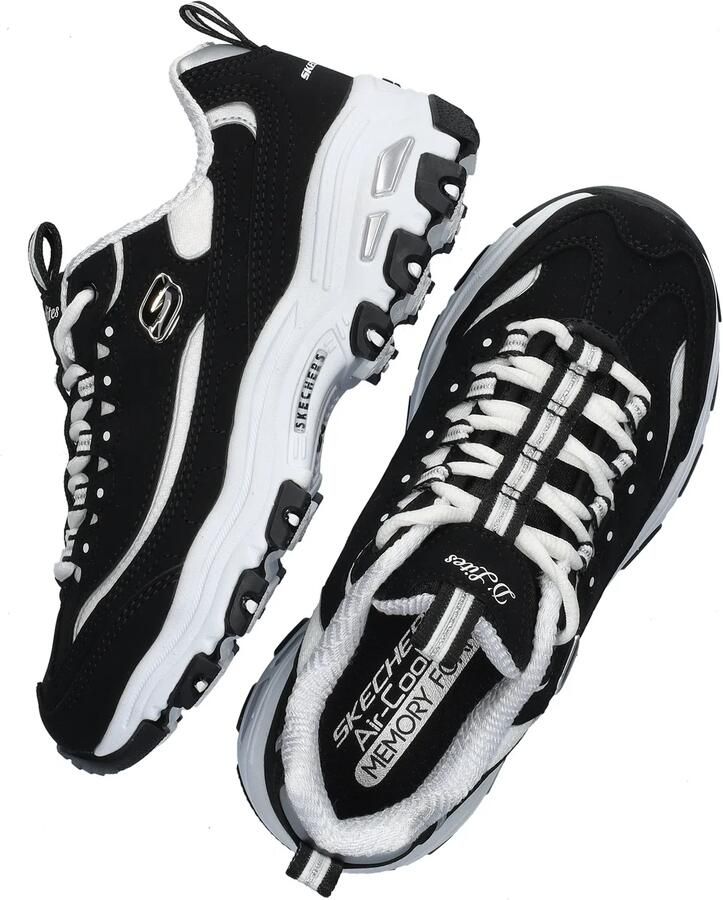 Skechers D'Lites meisjes sneakers Zwart wit - Foto 3