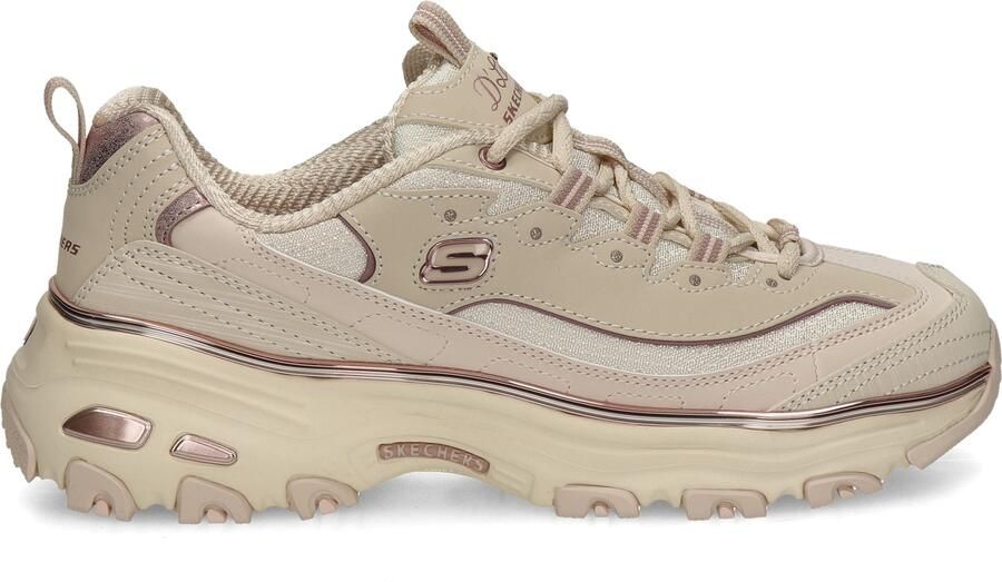 Skechers D'LITES-CHROME WAVE Dames Veterschoenen Naturel Rose Gold - Foto 2