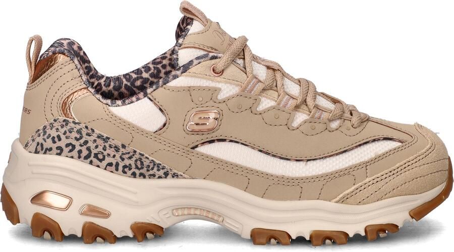 Skechers D'LITES-WILD CHARM Dames Veterschoenen Taupe Multi - Foto 8