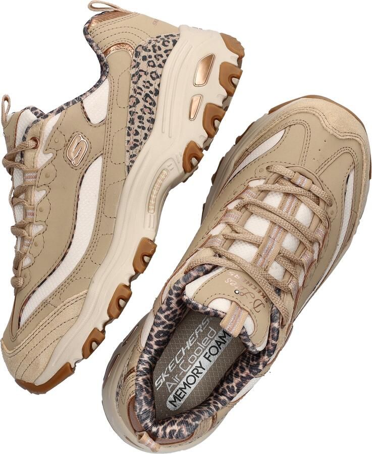 Skechers D'LITES-WILD CHARM Dames Veterschoenen Taupe Multi - Foto 9