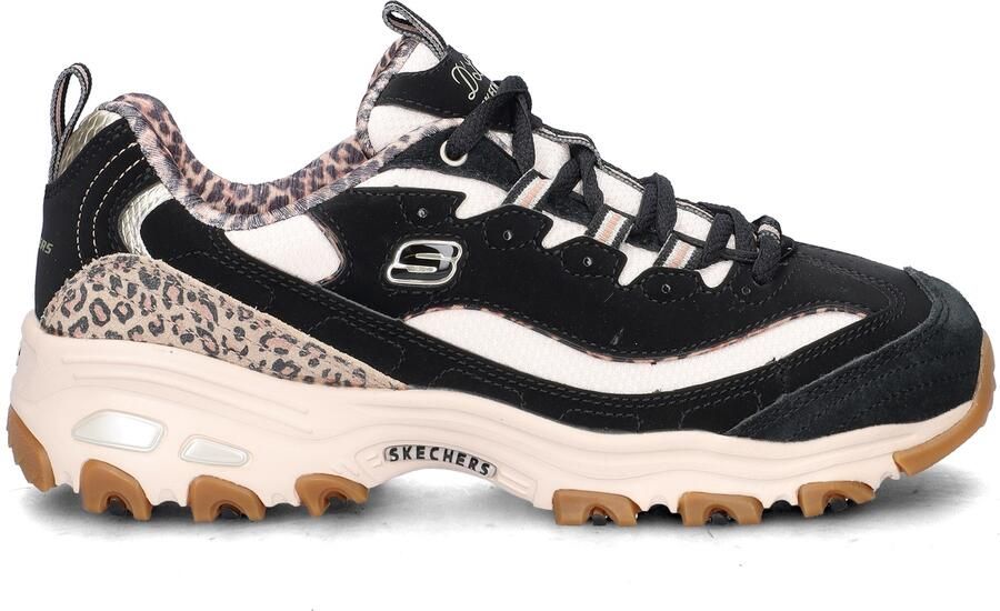 Skechers D'LITES-WILD CHARM Dames Veterschoenen Zwart Multi - Foto 10