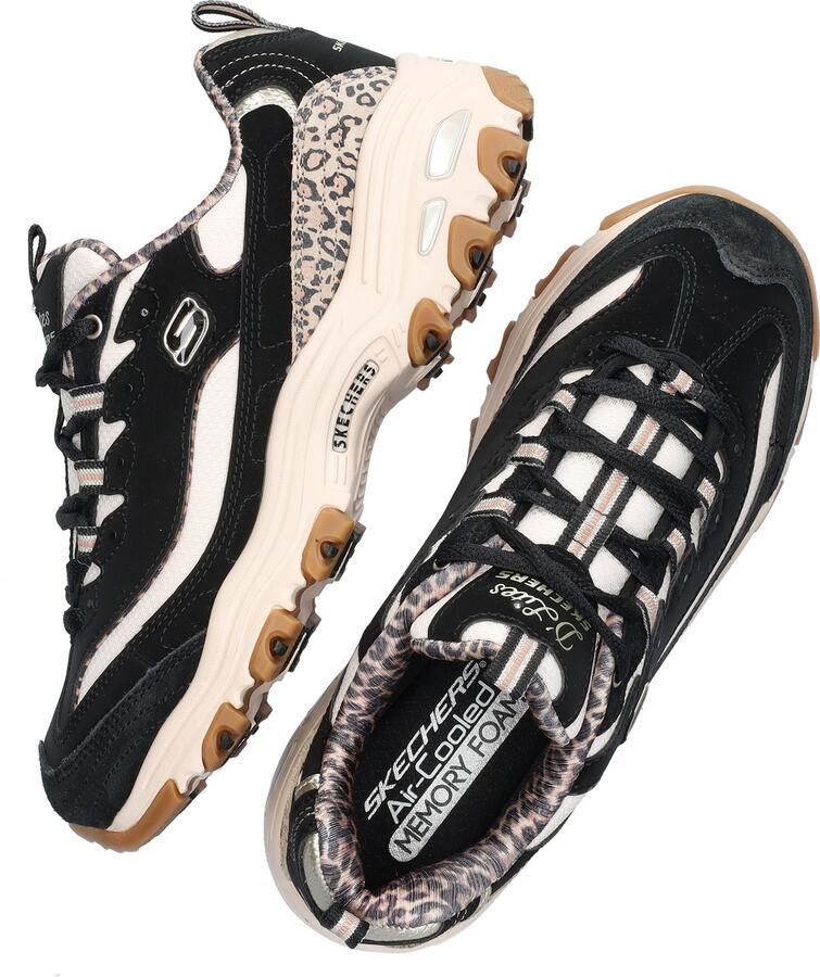 Skechers D'LITES-WILD CHARM Dames Veterschoenen Zwart Multi - Foto 11