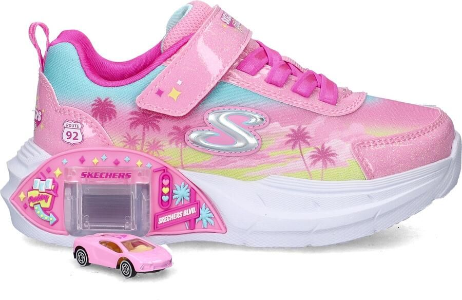 Skechers GARAGE GLAM RACER Meisjes Sneakers Roze - Foto 2