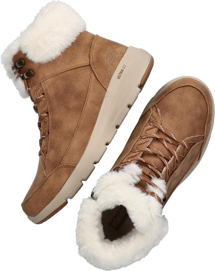 Skechers Glacial Ultra Cozyly Veterboot Vrouwen Bruin Cognac - Foto 6