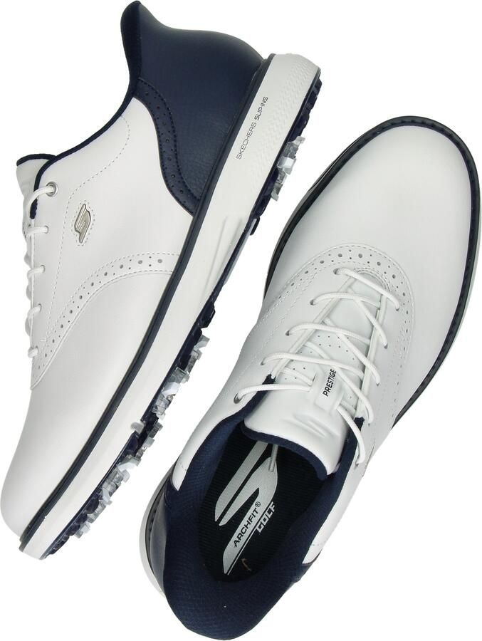 Skechers Skecehrs Hands Free Slip-In Golf Pro Prestige heren golfschoen Wit blauw - Foto 2