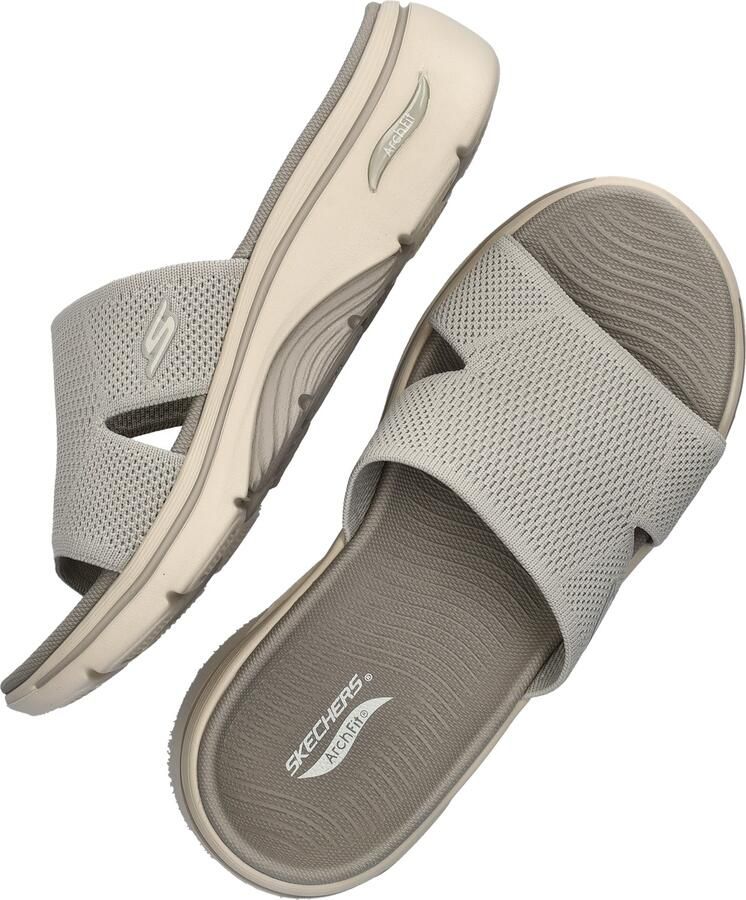 Skechers Go Walk Arch Fit dames slipper Taupe - Foto 3