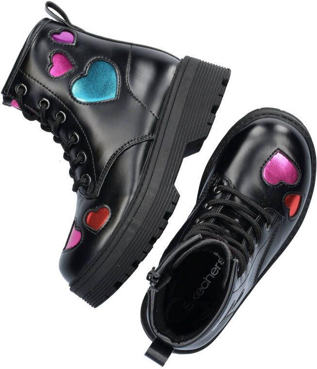 Skechers Gravlen Hi Metallic Heart Meisjes Laarzen Zwart - Foto 6