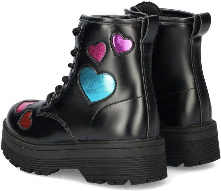 Skechers Gravlen Hi Metallic Heart Meisjes Laarzen Zwart - Foto 4