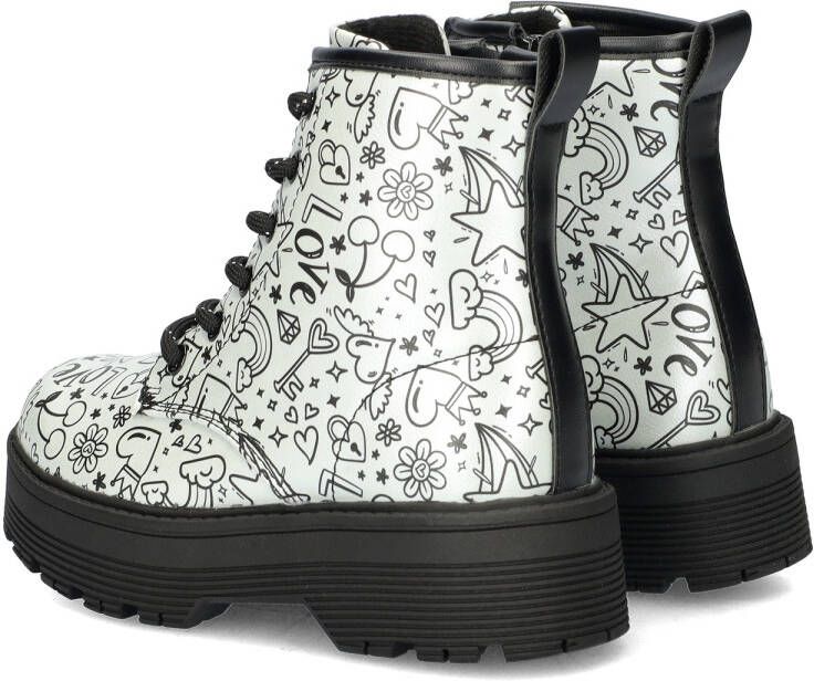 Skechers Gravlen Hi Doodle Down Meisjes Laarzen Zilver - Foto 6