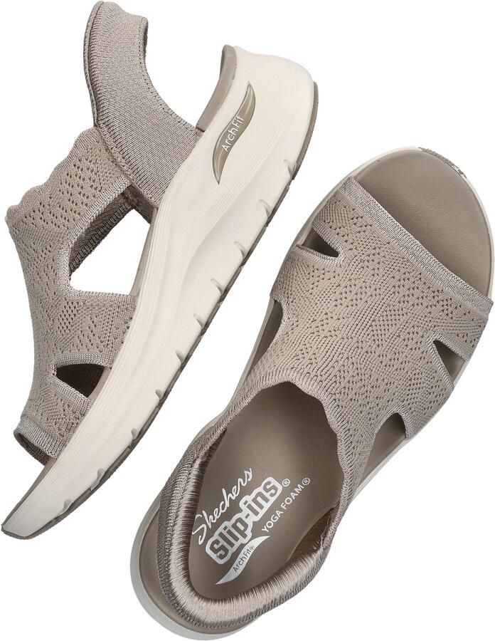 Skechers Hands Free Slip-In Arch Fit 2.0 dames sandaal Taupe - Foto 2
