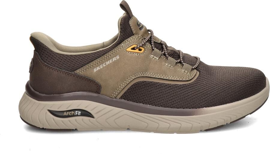 Skechers Hands-Free Slip-In Arch Fit Crosser heren sneaker Bruin - Foto 2