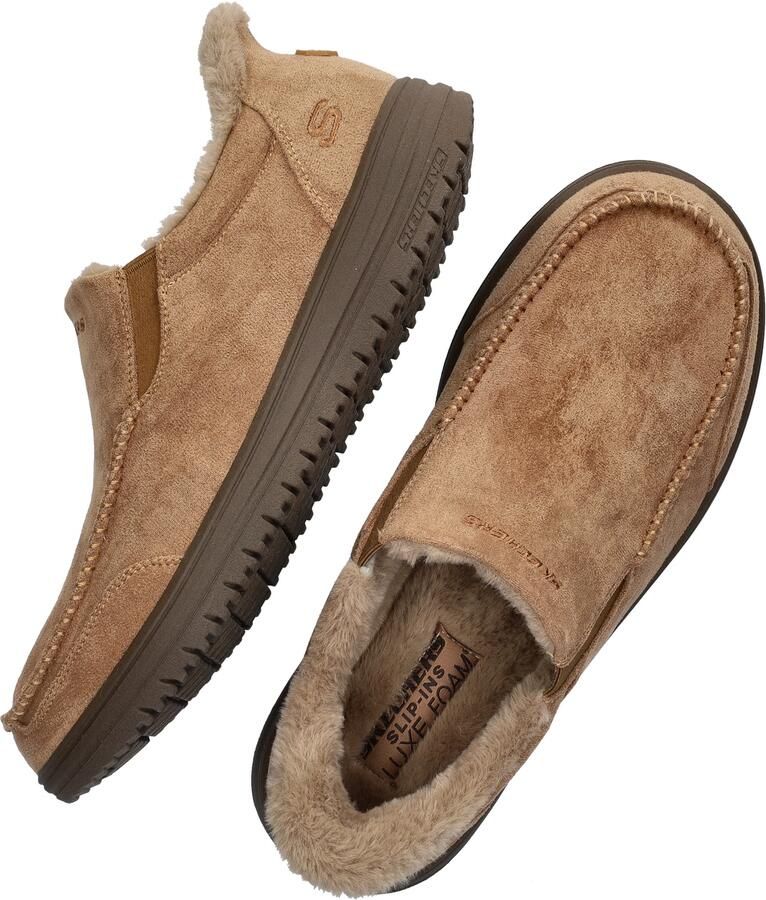 Skechers Slip-Ins Murette Scofield Heren Pantoffel 205606 TAN Lichtbruin - Foto 12