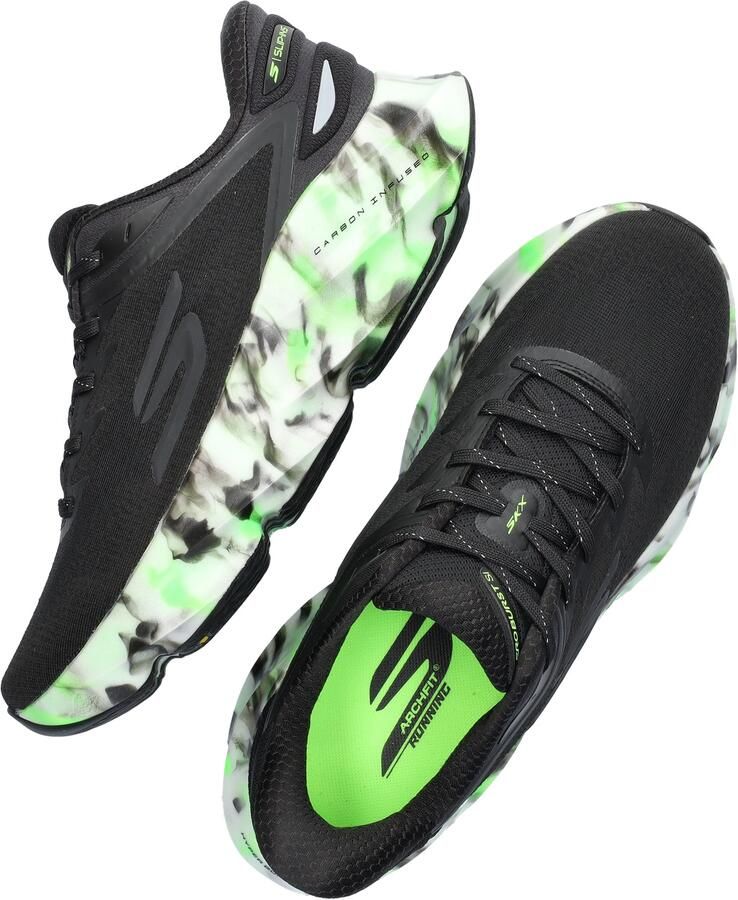 Skechers SKX AERO BURST SI GLOW IN Heren Sportschoenen Zwart - Foto 3