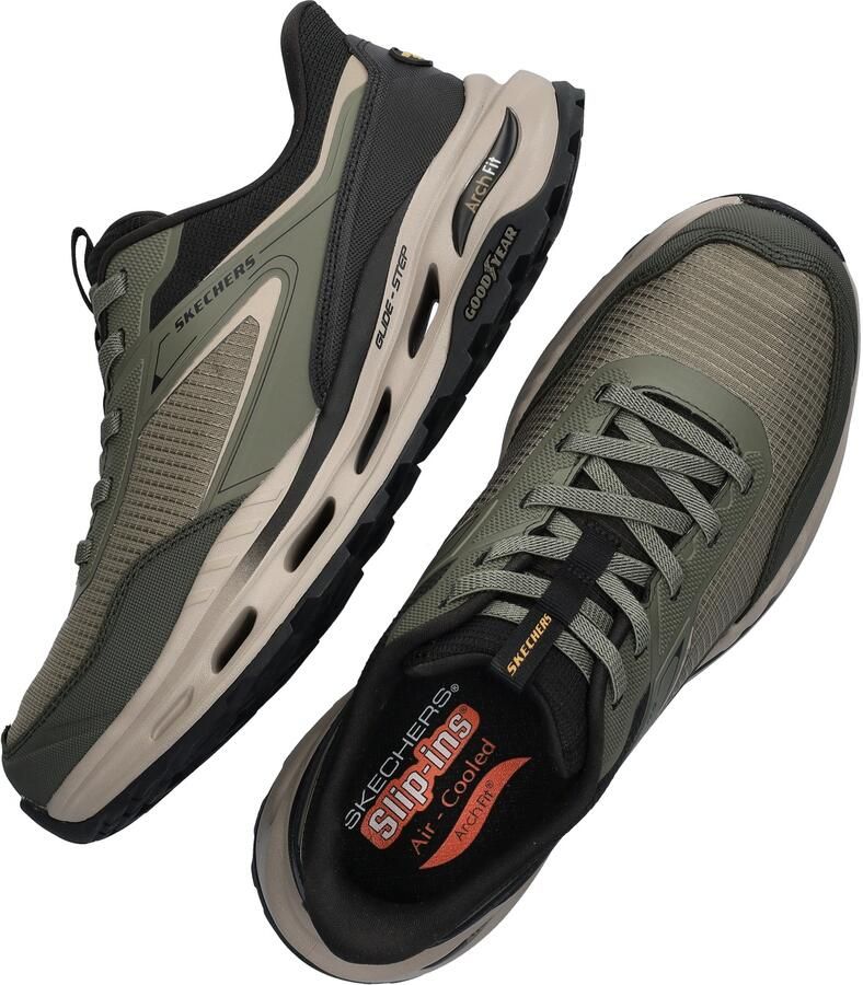 Skechers Hands Free Slip-Ins Arch Fit Glide-Step Orvan Talon heren sneaker Kaki - Foto 2