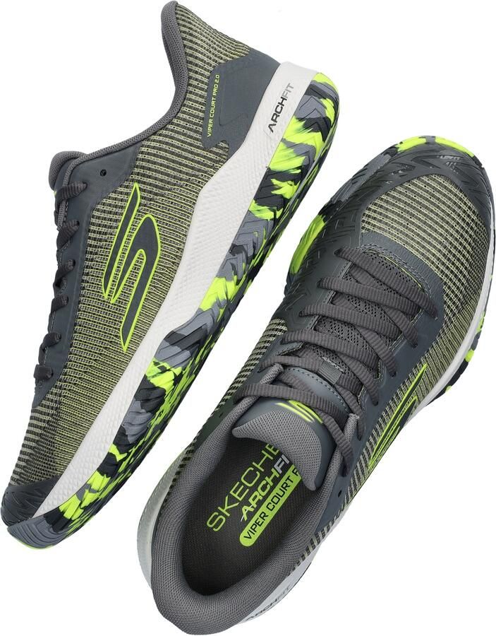Skechers Hands Free Slip-Ins Arch Fit Viper Court Elite 2.0 heren sneaker Grijs - Foto 3