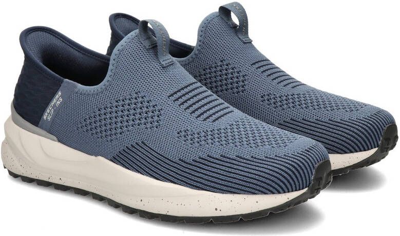 Skechers Blauwe Slip-On Sneaker met Gespikkelde Zool Blue Heren - Foto 9