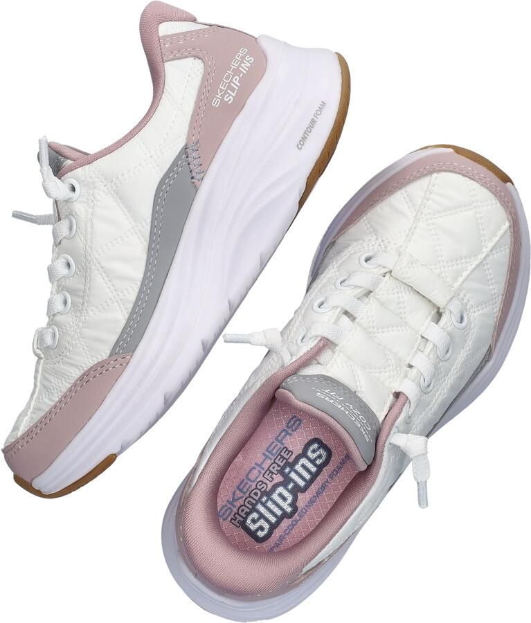 Skechers Hands Free Slip-Ins Contour meisjes sneaker Wit roze - Foto 3
