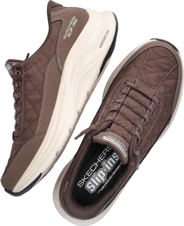 Skechers Heren Cozy Fit Slip-ins Sneakers Contour Foam 232619 BRN - Foto 5