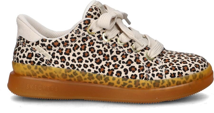 Skechers Hands Free Slip-Ins Courtside sneakers met panterprint beige zwart - Foto 4